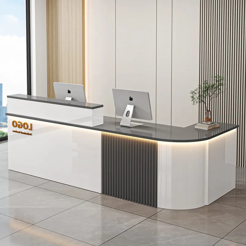 Customized Cashier Podium Counter Reception Desk Small Reception Desk For Salon Bancone Per Negozio Office Furniture