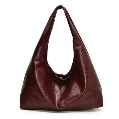 Large Capacity PU Leather Hobo Underarm Bags Autumn Winter Shoulder Bag for Women 2026 New Trend Y2K Handbags and Purses Tote