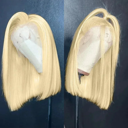 BOB Lace Front Wig Human Hair Straight 200% Full Density 13x4 HD Transparent Lace Frontal Wigs Bob Hair Lace Front Wig For Women