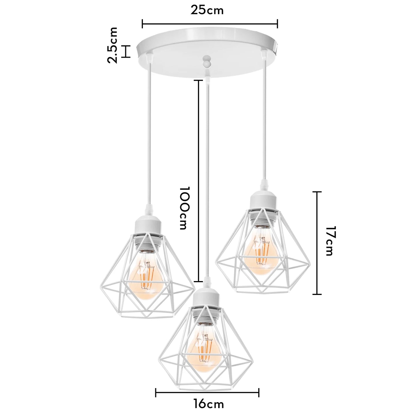 3 Heads Vintage Pendant Lights Wood Hanging Lamp Chandelier Industrial for Loft Dinning Living Room Kitchen Lighting Fixture LED