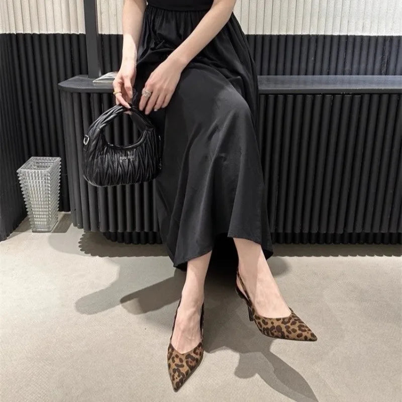 Luxury High Heels Sandals Women Sexy Pointed Toe Shoes for Woman Slippers New Party Shoes Pumps Elegant Slides