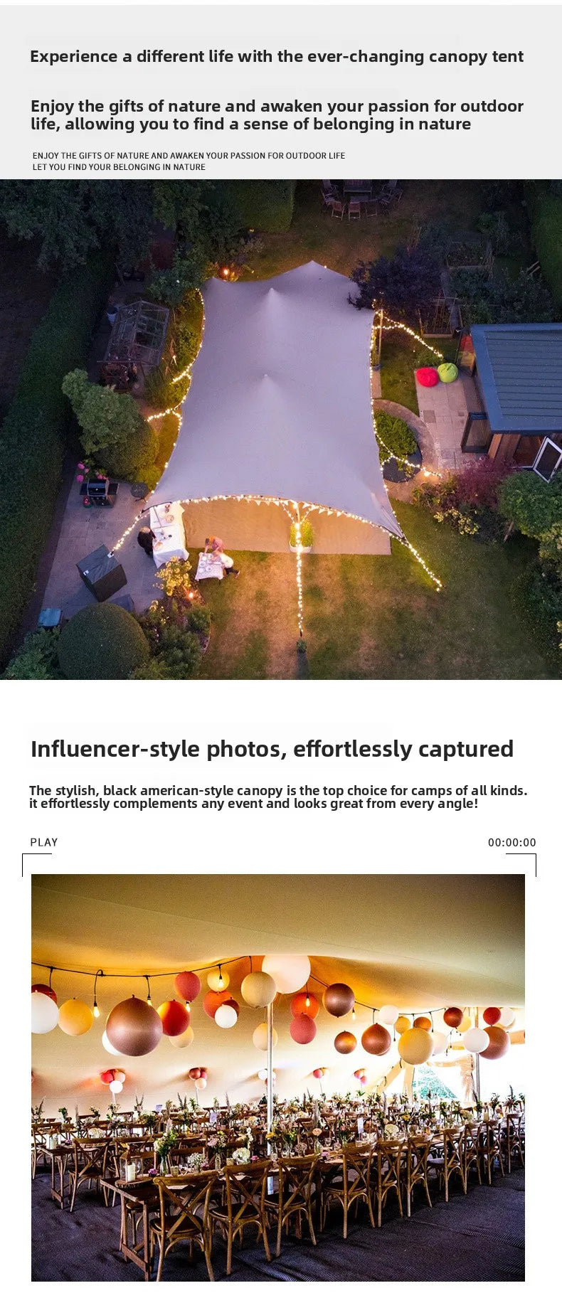 Hot Sale Custom Geodesic Glamping Dome Tent, Waterproof Outdoor Canopy Marquee, Large Resort Wedding Party Event Camping Shelter