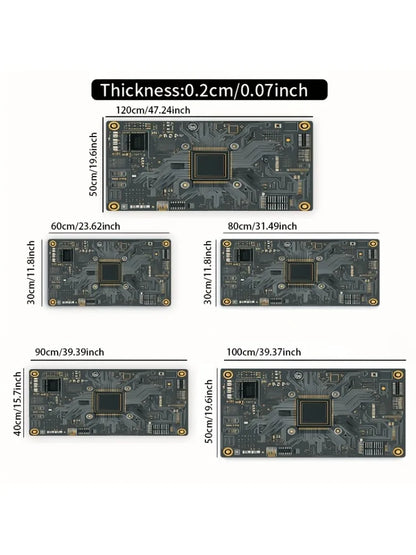 Chip Tech Trend Mouse Pad Large Computer Office Game Table Mat Rubber Anti-slip Stitched Edge Keyboard Mat 90x40 XXL Desk Pads
