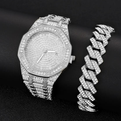 Iced Out Watch for Men Gold Watch for Men Hip Hop Fashion Cool Bling Gold Diamond Luxury Mens Watch Dropshipping Relogio