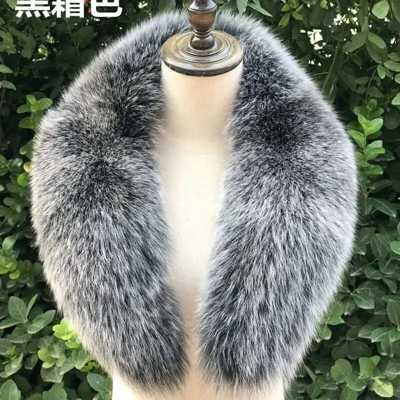 Real Fox Fur Collar for Women Coat Jacket Female Wraps Winter Warm Fur Scarf Extra Large Size Neck Warmer Fur Shawls Scarves
