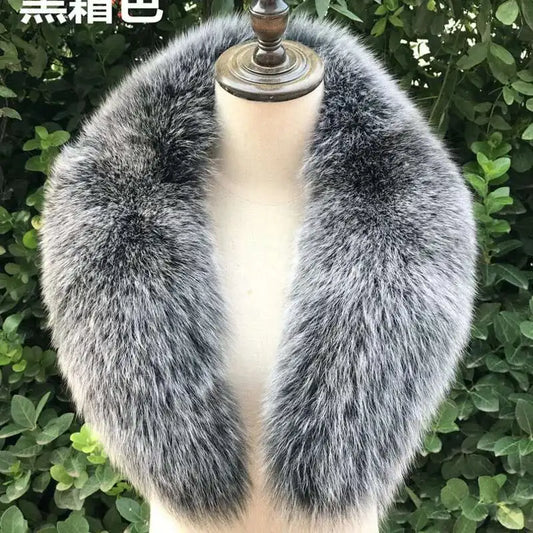 Real Fox Fur Collar for Women Coat Jacket Female Wraps Winter Warm Fur Scarf Extra Large Size Neck Warmer Fur Shawls Scarves