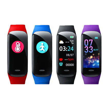 Smart Watch C1 Plus Bluetooth Step Counting Sports Bracelet Fitness Tracker Heart Rate Blood Pressure Sleep Men Women