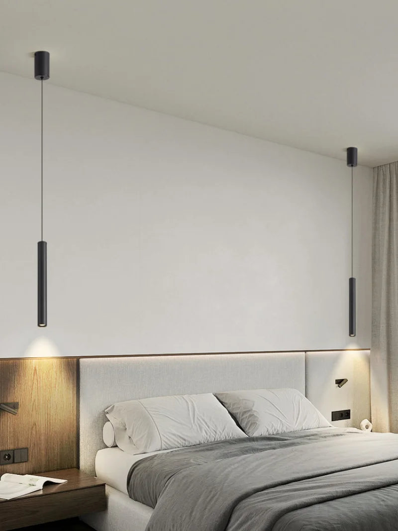 Minimalist Bedside Pendant Lamp Bedroom Spotlight Restaurant Bar Kitchen Dining Hall Island Platform Lights Hanging Lighting Led