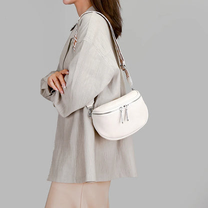 High Quality Cow Leather Women Shoulder Crossbody Bags 2023 Luxury Solid Genuine Leather Small Handbag Female Messenger Tote Sac