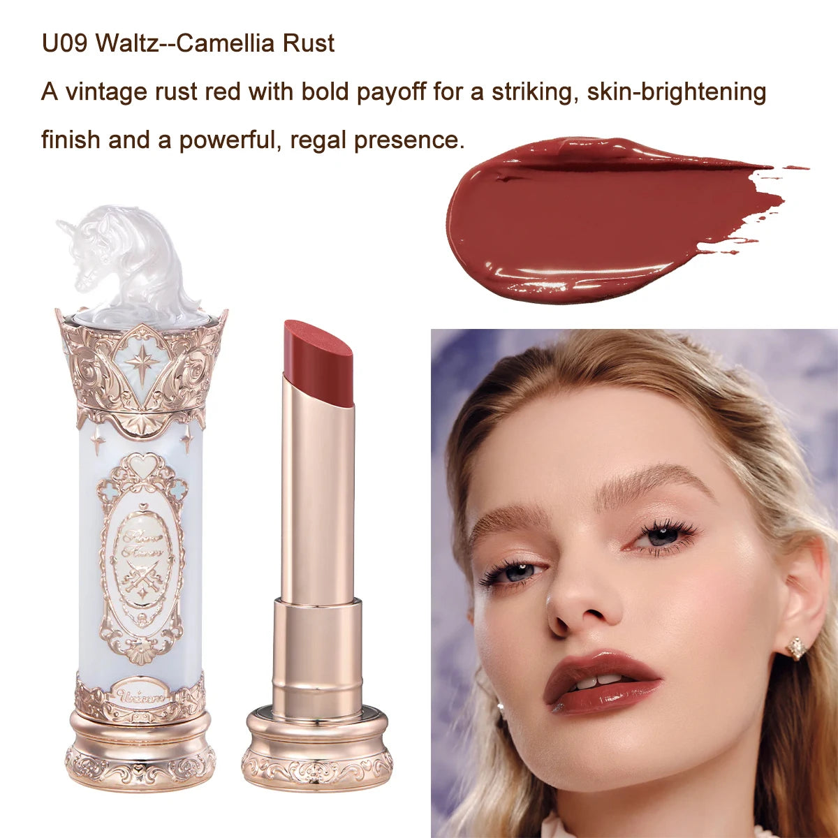 Flower Knows Knight Unicorn Makeup Set Eyeshadow Blush Lipstick Loose Powder Long Lasting Fantasy Princess Beauty Kit Cosmetics