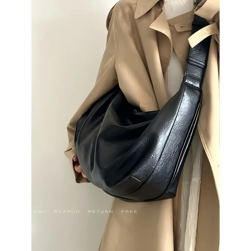 CGCBAG 2025 New Fashion Luxury Designer Tote Bag Simple Solid Commuting Original Brand Handbags Women Soft Leather Shoulder Bag