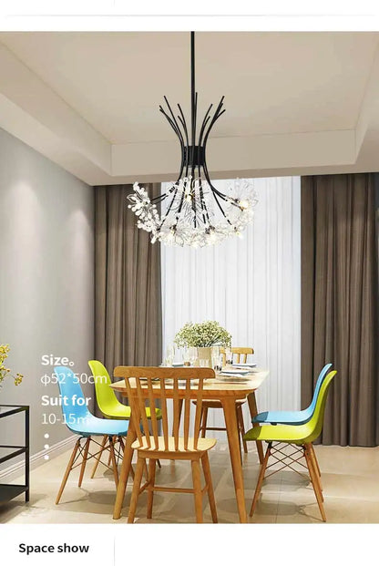 Ceiling Led Chandelier Modern Crystal Lamp Lustre Living Room Hanging Light Fixtures Kitchen Bedroom Home Decoration Black