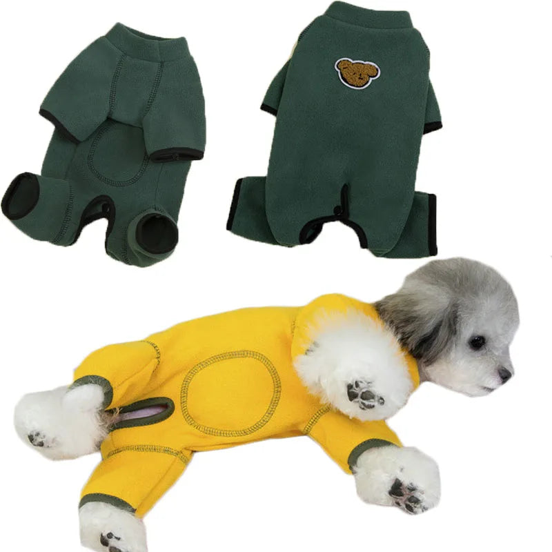 Warm Dog Clothes Wrapped Belly Dog Costumes Clothing Jumpsuit Suit For Small Dogs Shih Tzu Chihuahua Puppy Overalls Tracksuit XS