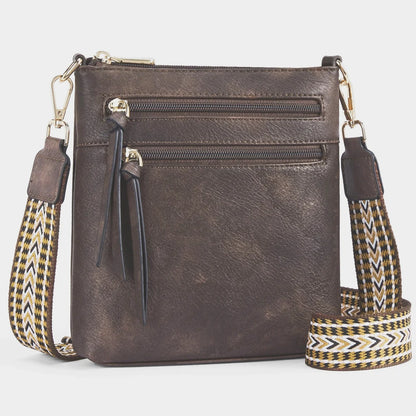 New casual double zipper women's single shoulder crossbody bag retro simple phone bag crossbody bag multifunctional women's bag