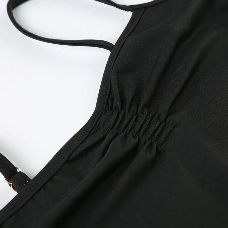 SUCHCUTE Women Black Sleeveless Short Playsuits Sexy Yoga One-piece Suit Sport Fitness Short Jumpsuits Summer Casual Bodysuits