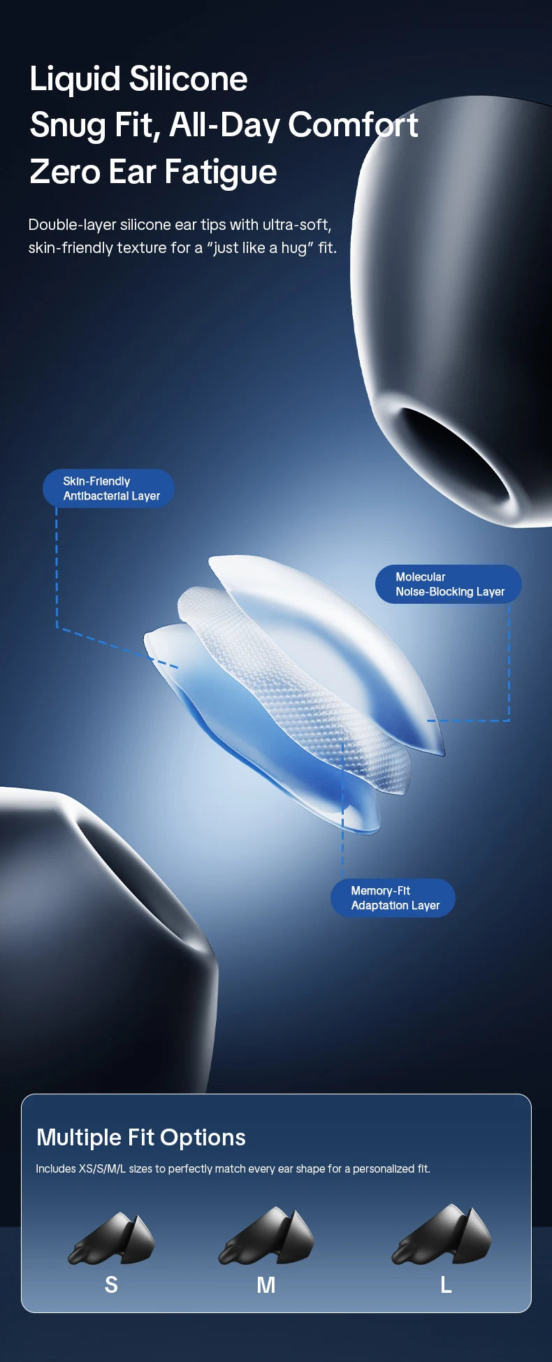 HTC NE92 Sleep Earbuds Wireless Bluetooth Earphones Comfortable To Wear Headphones 50Hrs Playback Low Latency Clear Sound Qualit
