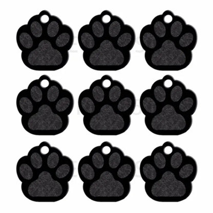 Wholesale 100Pcs Paw Pet Dog ID Tag Custom Engraved Name Plate Phone Dogs ID Tags Personalized Aluminum Pet Pendant Key Chain