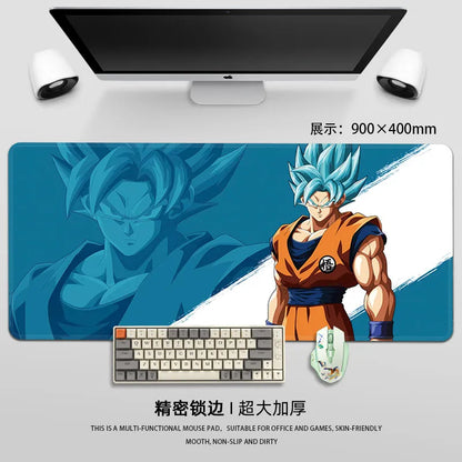 Man Mouse Pad Dragon Ball Mouse Pad Son Goku Printing Pattern Large Gaming Keyboard Desk Mat Super Saiyan Animation Desk Mat