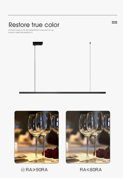 Pendant lights restaurant lights Nordic modern minimalist office long bar dining room chandeliers kitchen lamps LED Chandelier