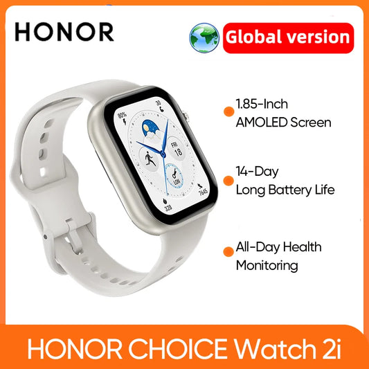 HONOR CHOICE Watch 2i Global Version 14-Day Long Battery life 1.85" AMOLED Screen Smart Watch Bluetooth Call on Watch
