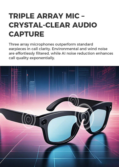 M01 Smart Glasses Video Recording Camera Sunglasses AI Translation Technological Gadgets Sports VR Headphones for Man Woman 2026