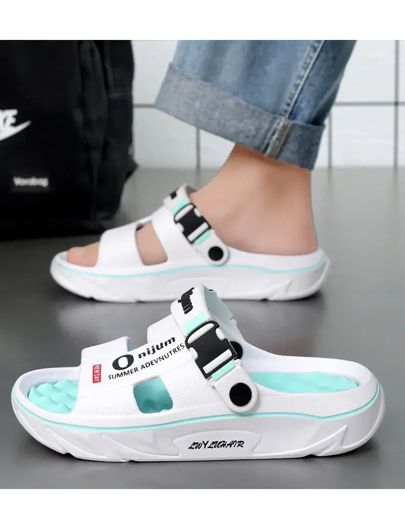 Unisex Slippers Summer Men Sandals Fashion Women Garden Shoes Orginal Beach EVA Slides Soft Thick Shoes Outdoor Non Slip Home