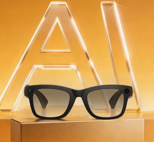 E09 Smart Camera Glasses, Fashionable Video Eyewear, TR Flexible Material, Dual Microphone Noise Reduction, Real-time App