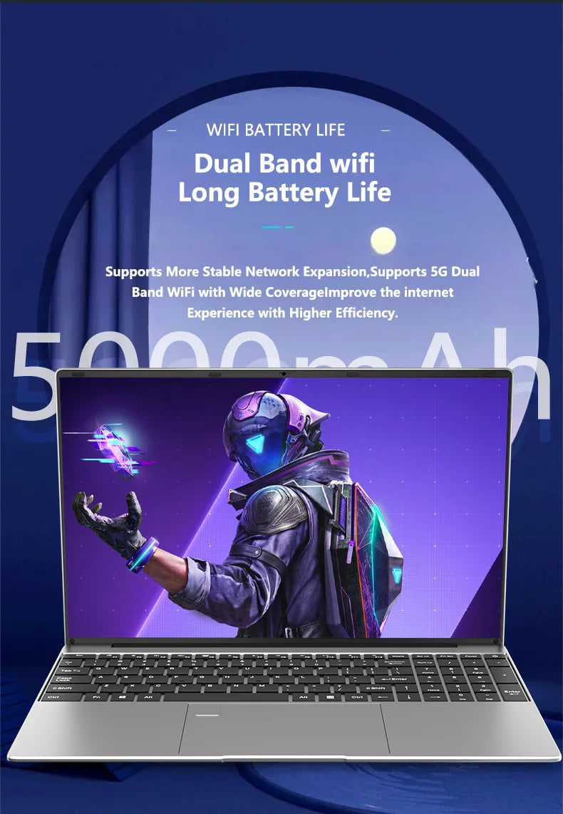 2026 15.6" Ultra Slim Laptop Intel Core I9-10980HK 32GB RAM 2TB SSD 1080P FHD Windows 11 High-Performance Portable Notebook