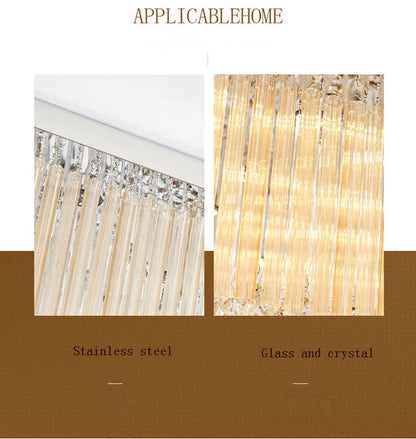 K9 Crystal Ceiling Lights LED Modern Lamps Luxury Chandelier Living Room Dining Bedroom Rectangle LED Lighting Hotel Mall Shop