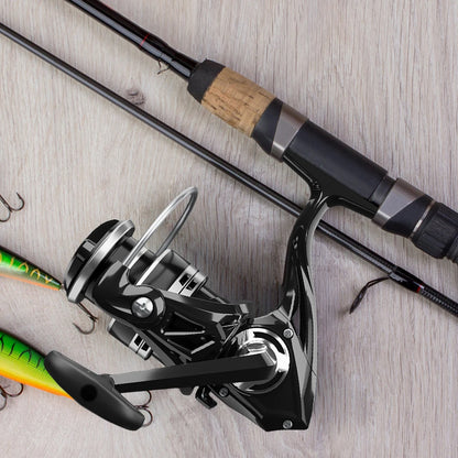 Spinning Reel 5.2:1 Gear Ratio Fishing Reel 12kg Max Drag All Purpose Fishing Spinning Reel for Saltwater and Freshwater Fishing