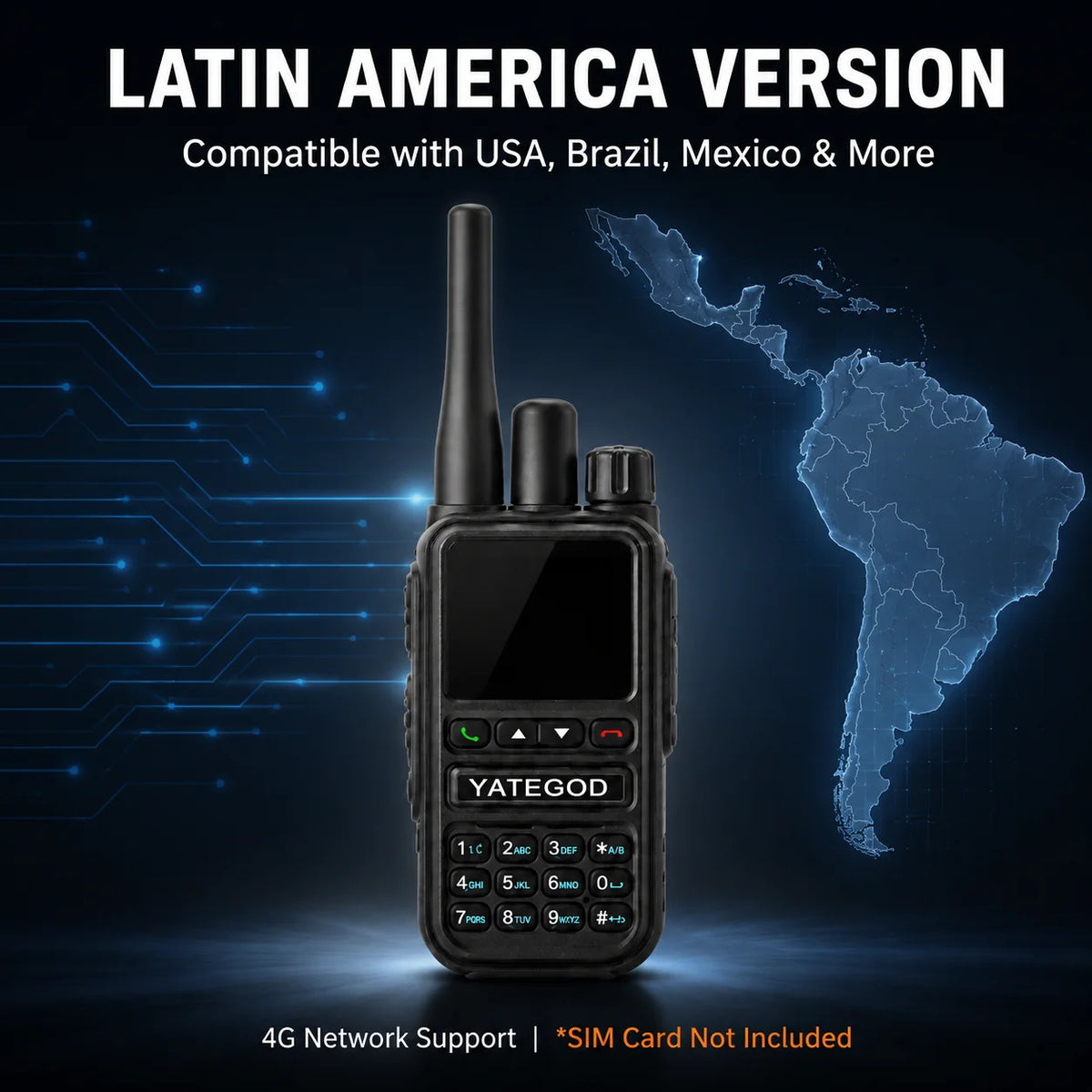 GM10 POC 4G Network GPS 100KM Dual-Mode Walkie-Talkie Global Intercom 5000KM Radio
