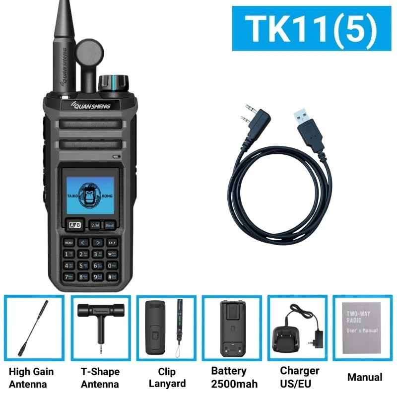 Quansheng Original Tk11 (5)  27 Mhz Walkie Talkie Handheld 10W Frequency Wireless Am Fm Ham