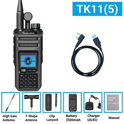 Quansheng Original Tk11 (5)  27 Mhz Walkie Talkie Handheld 10W Frequency Wireless Am Fm Ham