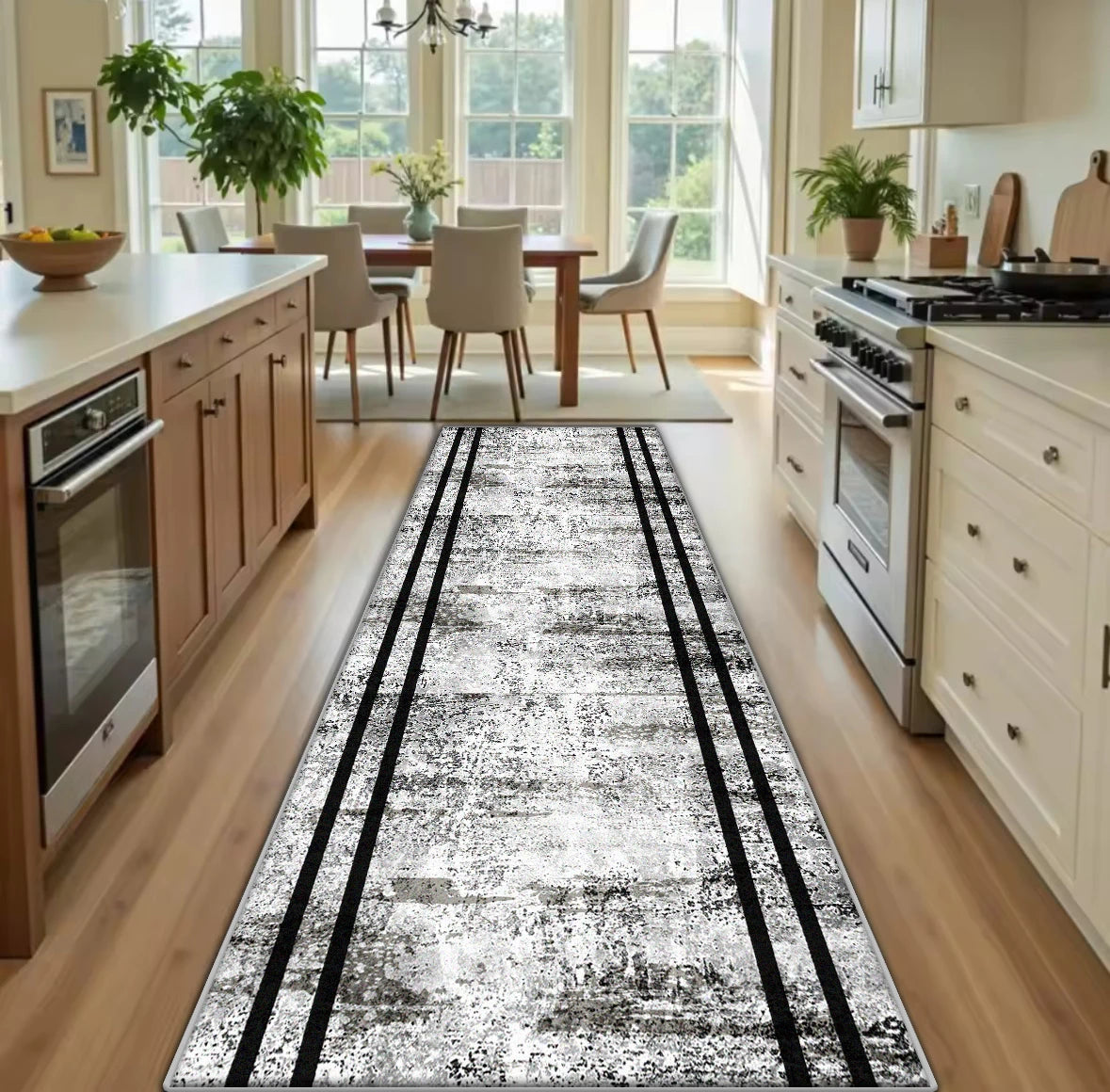 Kitchen Long Runners Carpet Living Room Decoration Corridor Non-slip Rugs Bedroom Doorway Passageway Mat Washable Customizable