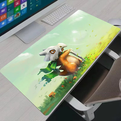 Anime Mouse Pad Cubone Desk Mats Gaming Accessories Large Gamer Computer Office PC Laptop Keyboard Desk Pad Pokemon Mausepad