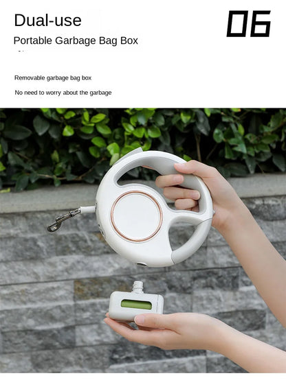 Pet Traction Device Multi Functional Dog Traction Rope Automatic Telescopic LED Lighting Dog Chain Walking Tool New DropShipping