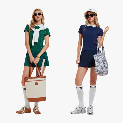 WESTSHAN EU US Size Women A-Line High-Waisted Safty Shorts Pleated Skirt Pickball Tennis Jogger Badminton Golf Sports Skirt