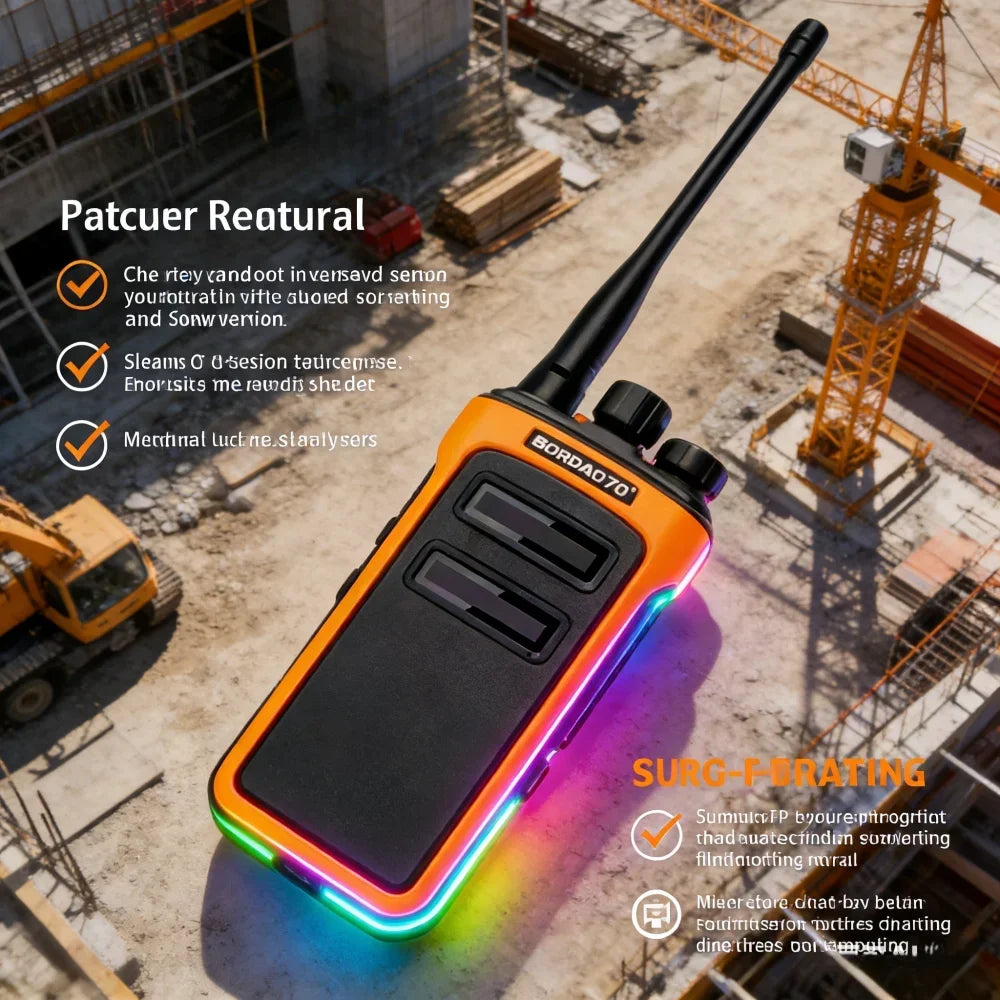 Motolola 50KM Long Range Walkie Talkie UHF Two Way Radio Waterproof Rechargeable with Ultra HD Audio for Hiking Camping