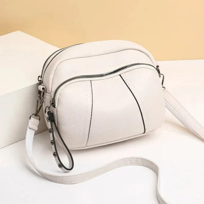 Fashion Soft Leather Crossbody Bags for Women 2026 Casual Female Multi Pocket Messenger Bags Retro Handbags Ladies Shoulder Bags