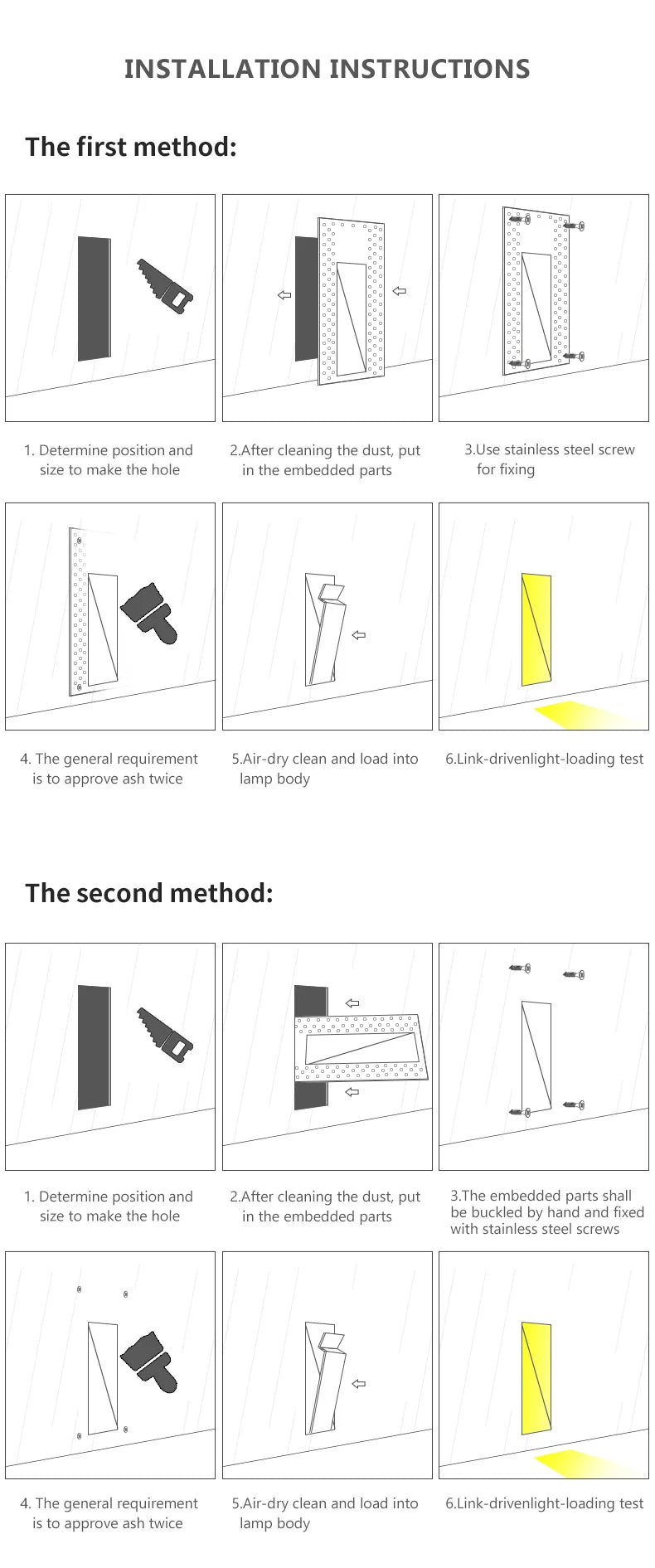 SCON Recessed Step Light LED Rectangle Skirting Wall Light Invisible Stair Lights Indoor Trimless Design For Hallway Stairway