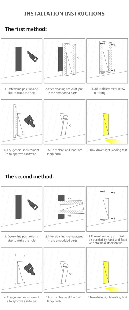 SCON Recessed Step Light LED Rectangle Skirting Wall Light Invisible Stair Lights Indoor Trimless Design For Hallway Stairway