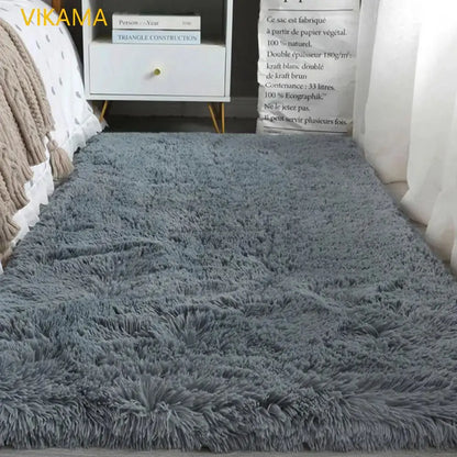 Gradient Silk Wool Bedside Rug Children's Room Living Room Bedroom Non-slip Machine Washable Not Easy to Lose Hair Carpet