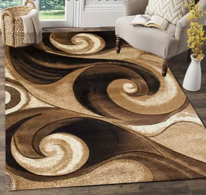 Black Geometric Large Carpet Light Luxury European and Carpet Home Sofa Tea Table Mat Indoor Outdoor Carpet Floor Mat Decoration