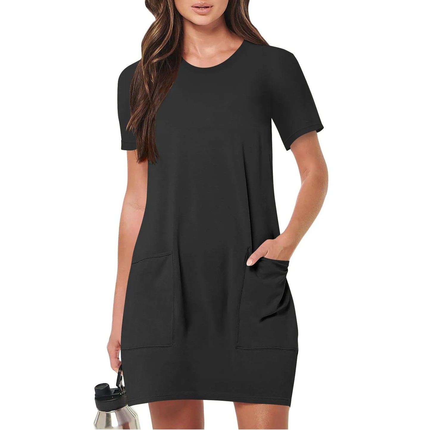 Women's Elegant Dresses Fashionable Solid Color Dress Casual Holiday Sports Short Dresses Long One-Piece Dress Gown vestidos
