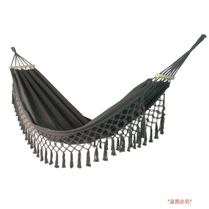 Hammock Outdoor Camping Leisure Canvas Thickened Swing Hammock Anti-rollover Perfect for Garden Patio Backyard
