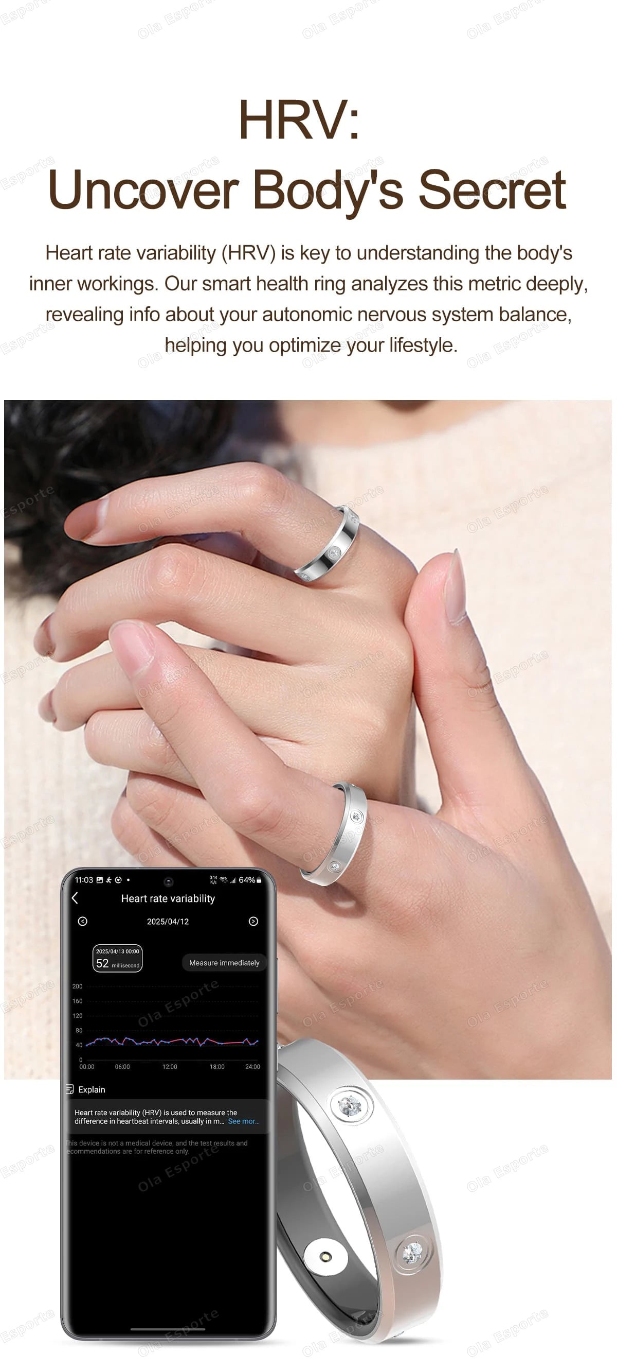 2026 Smart Ring Women Men Super narrow 6.3mm Heart Rate Stress measurement Health Monitoring IP68 Waterproof Fashion Sport Rings