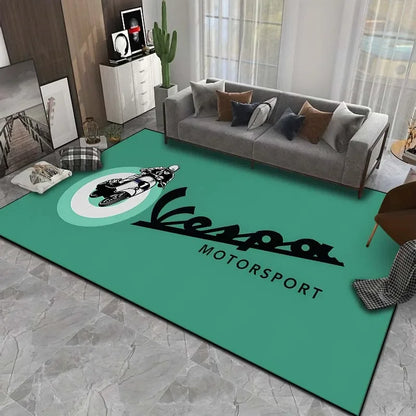 15 Sizes Motorcycle V-Vespa Pattern Rug Bedroom Living Room Bathroom Mat Creative Door Mat Area Rug Carpets for Living Room Home