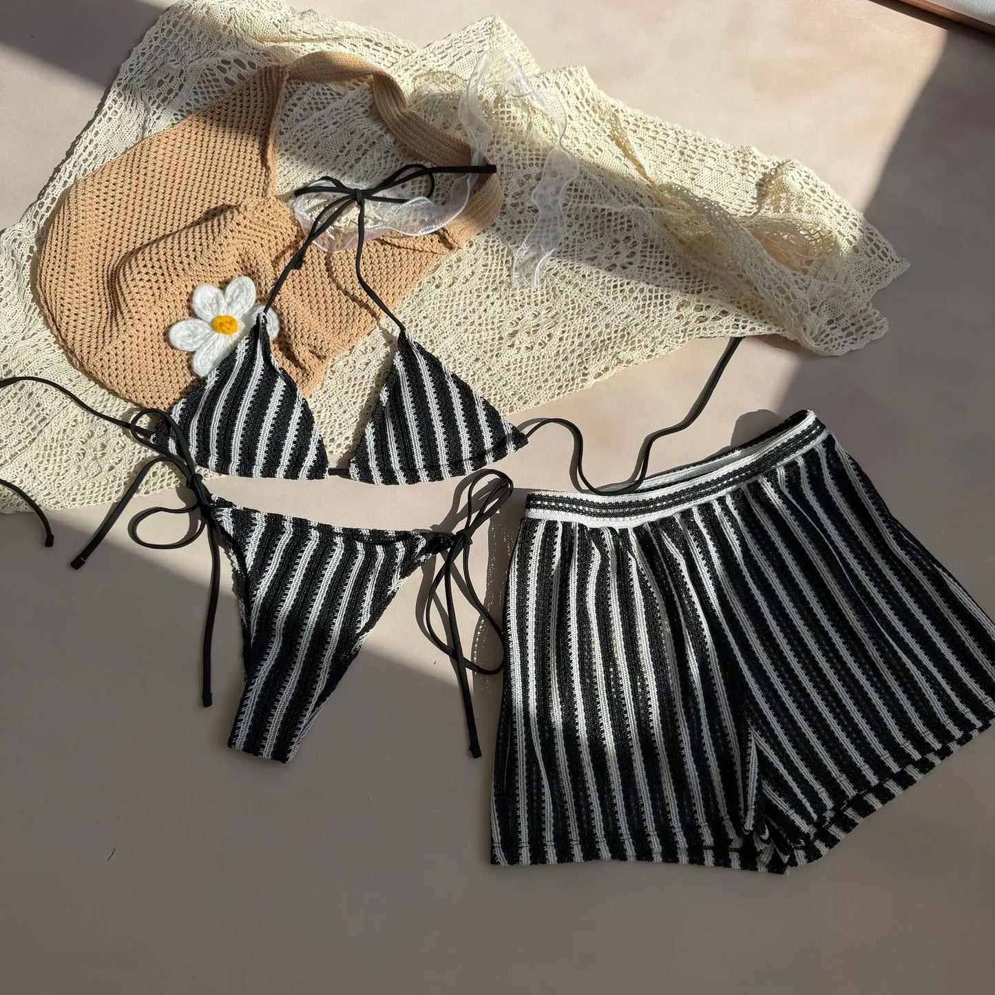2026 Sexy Bikinis Female Swimsuits Women Three-Piece Swimwear Beach Swimming Wear Bathing Suits Brazilian Bikini Set Pool Bather
