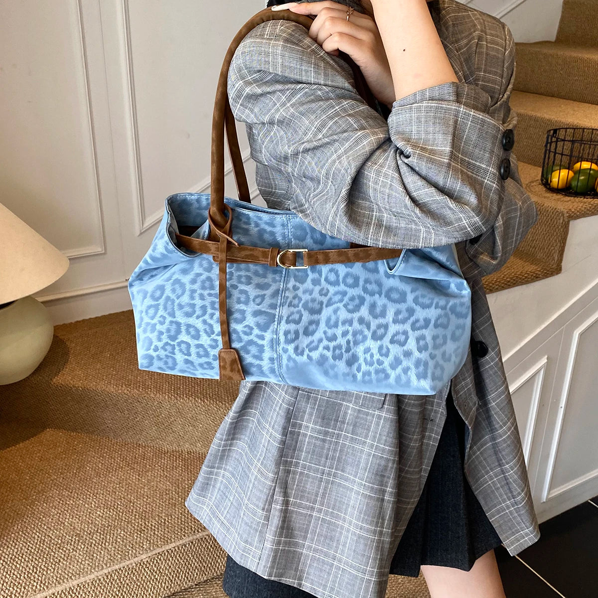 Fashionable Leopard PU Leather Shoulder Bags for Women 2026 Luxury Designer Brand Trend Tote Bag Females Short Handle Handbags