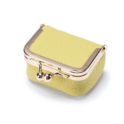Women Wallets Small Genuine Leather Jewelry Bag Mini Headphone Bag Ring Necklace Earring Accessory Box Storage Bag Coin Purse